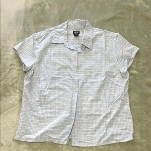 vintage Dockers 100% cotton button up short sleeve shirt size Large